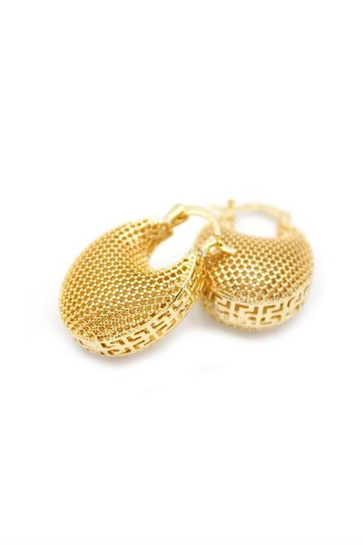 Royaleks Filigree Hoop Earrings - Gold