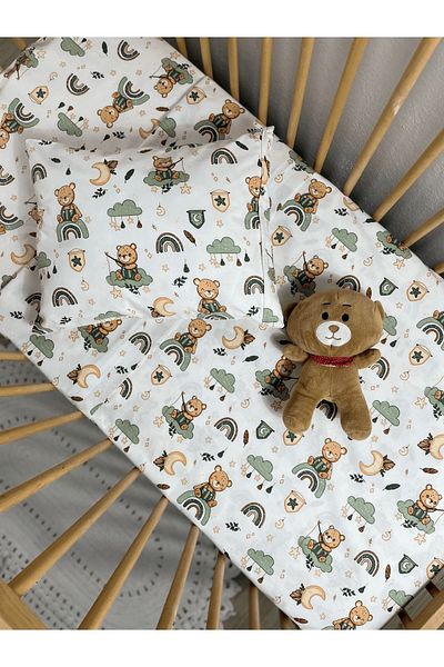 Ozz Baby Animal Themed Zippered Cotton Duvet Cover - 100% Cotton 100X150 Kids & Baby