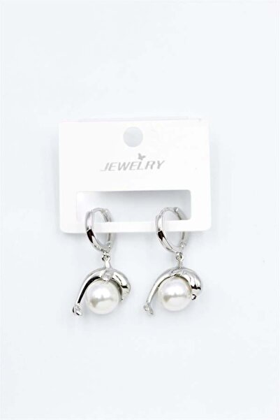 OEM Pearl Dolphin Earrings - Silver