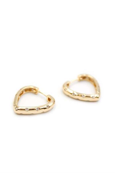Royaleks Heart Earrings - Gold