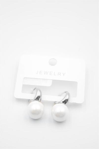 Daily Queen Pearl Earrings - Silver