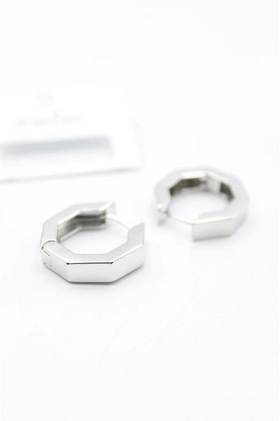 MR RZN STORE Octagon Earrings - Silver