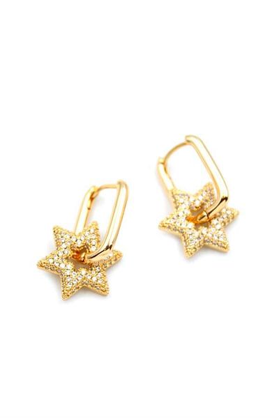 MR RZN STORE Ring Star Earrings - Gold