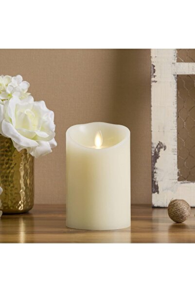 COOYA Flameless LED Motion Flame Pillar Candle, with a 6-hour timer, Safe, for Bedroom Living Room