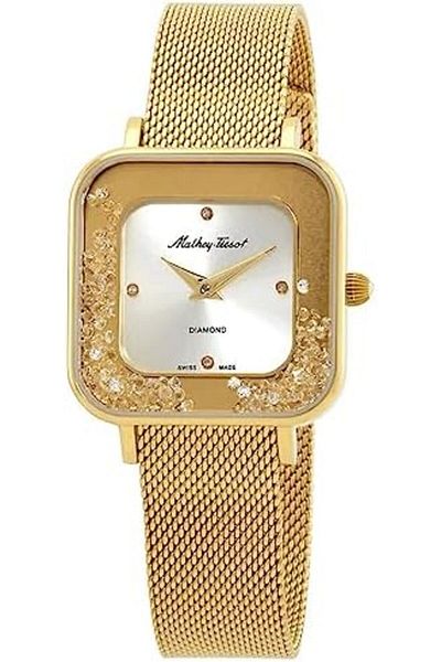 Mathey-Tissot Gemina Quartz Diamond Silver Dial Ladies Watch D984SPYI