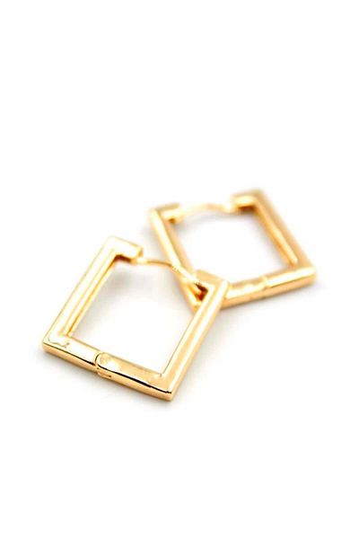 MR RZN STORE Square Hoop Earrings - Gold