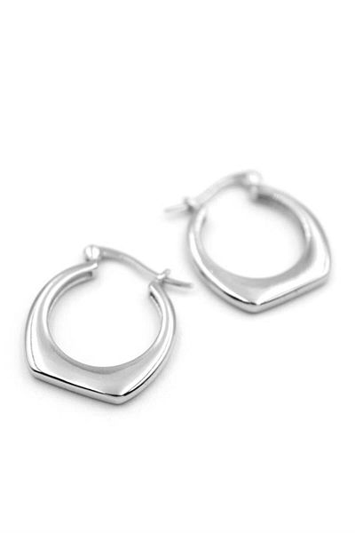MR RZN STORE Hoop Earrings - Silver