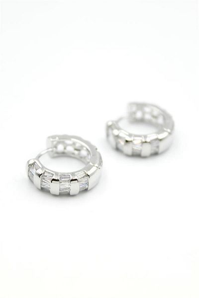 Royaleks Jewelled Hoop Earrings - Silver