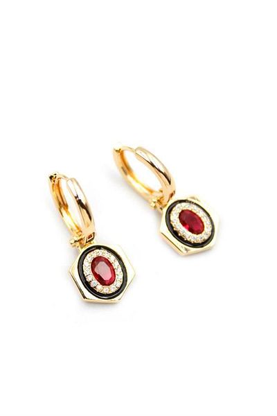 Royaleks Jewelled Earrings - Pink