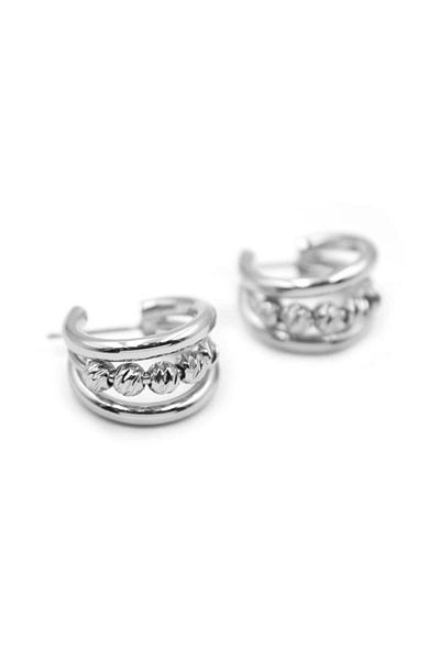 Royaleks Dorika hoop earrings - silver