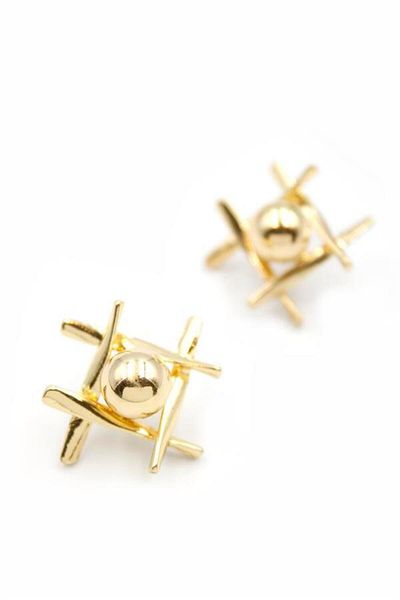 MR RZN STORE Ball Earrings - Gold
