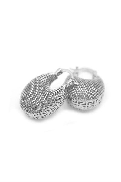 Royaleks Filigree Hoop Earrings - Silver