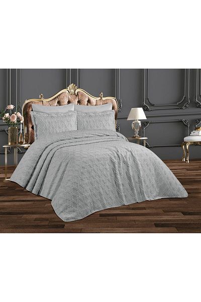 AYHANHOME Tasseled Boxed Double Bed Cover Set