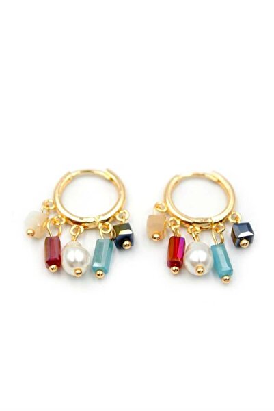 teknoparkx أقراط شاكيرا مطرزة - ذهبي