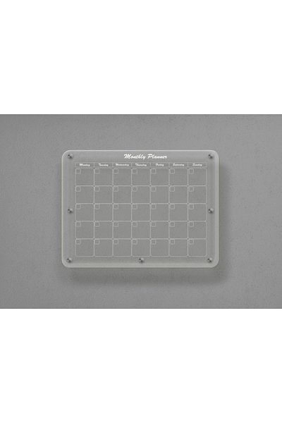 Trend Pleksi Magnetic Monthly Planner Board (Transparent - White Planner)