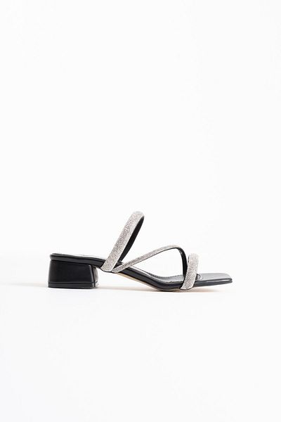 EMOYRA Tanya Black Women's Stone Slippers
