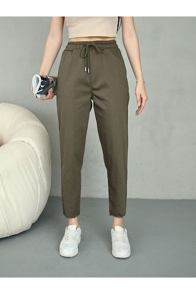 alanora Pantaloni țesuți de damă - Design cu talie elastică