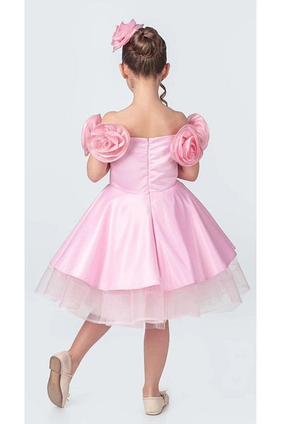 vestitino Rose Girl's Evening Dress with Rose Accessories