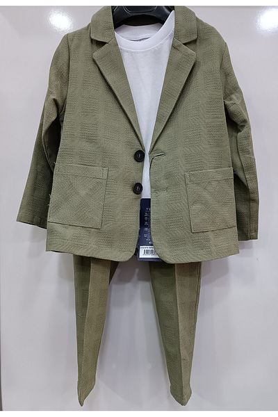 Terry Boy's Linen Suit-Khaki
