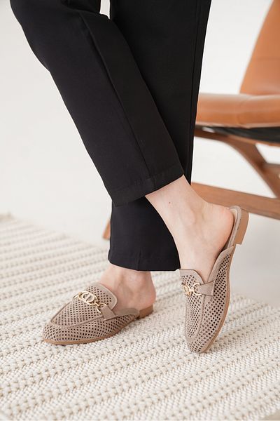 Artgoo Mink Women's Daily Comfortable Perforated Masculine Closed Front Stone Daily Home Beach Slippers