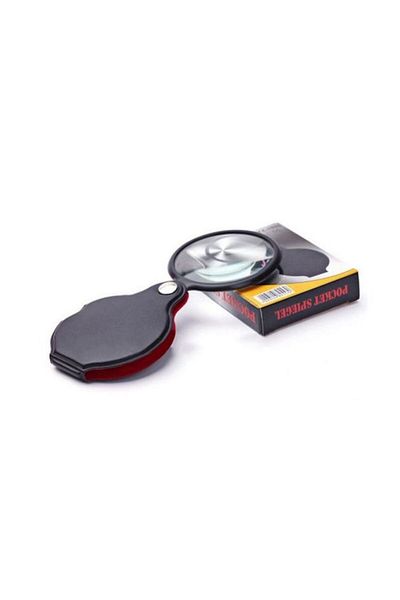 Skygo 5X 60Mm Glass Optical Lens Foldable Leather Coated Pocket Magnifier Xx1051