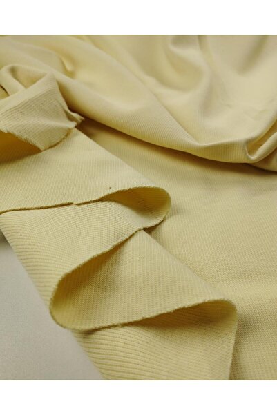 Kumaş Parça محبوك متشابك كامل اللون أصفر ليموني فاتح (العرض 150 سم × الطول 30...