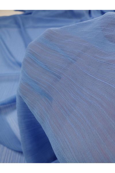 Kumaş Parça Σιφόν με τσακίσμα σε μπλε χρώμα (Πλάτος 140 cm x Μήκος 240 cm)