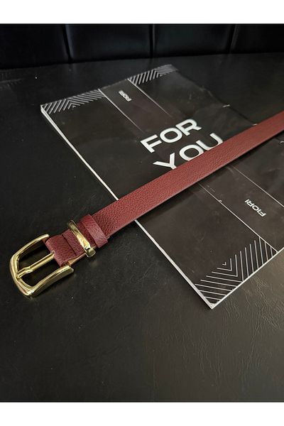 Fiori Gold Buckle Bridged Women's Belt, Pants Belt, Jacket Belt, Dress Belt