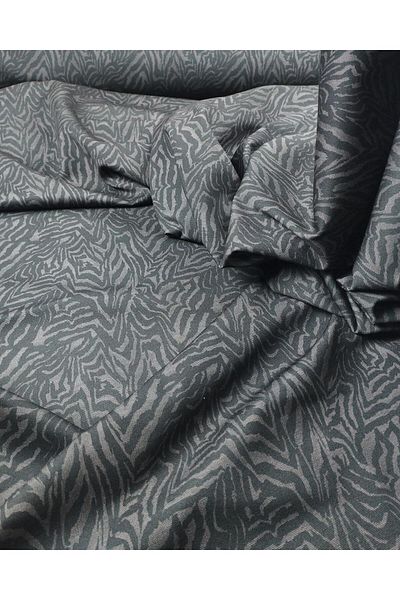 Kumaş Parça Πλεκτό από ατσάλι Interlock σε χρώματα Black Mink Πλάτος: 160 cm