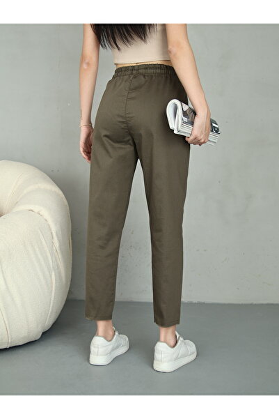 alanora Жіночі ткані штани - дизайн з відкритою талією