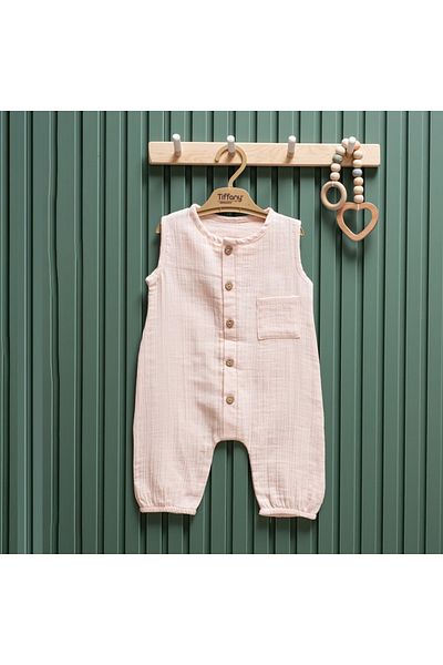 Tiffany Baby Baby Muslin Theme Long Undershirt Jumpsuit 26024