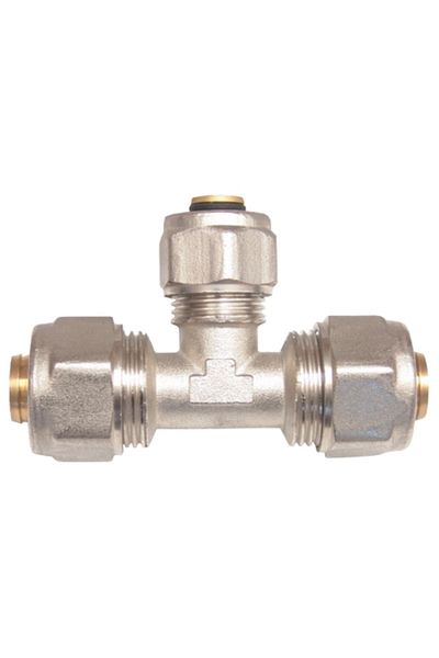 flores Tee for pexal pipe, Nut + Nut + Nut, 3/4x 3/4x 3/4