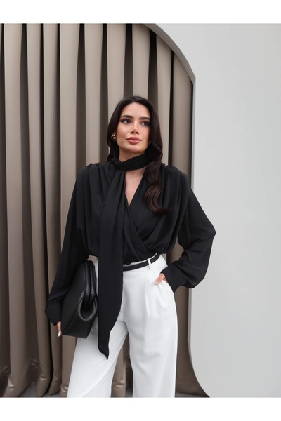 ESRAHELVACI Collar Scarf Padded Blouse