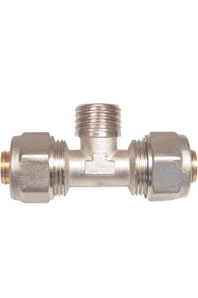 flores Tee for pexal pipe, 3/4 Nut + 1/2 Fe + 3/4 Nut