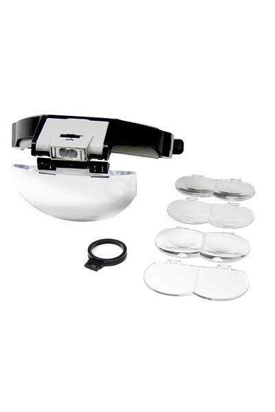 Skygo Lens Mounted 5 Lens LED Lamp Hat Type Magnifier