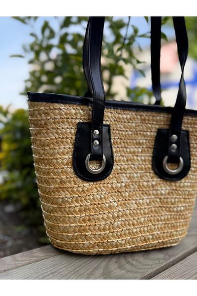 Axesoire Nwc-1041-1 Beige Straw Bag 40X26X14 cm