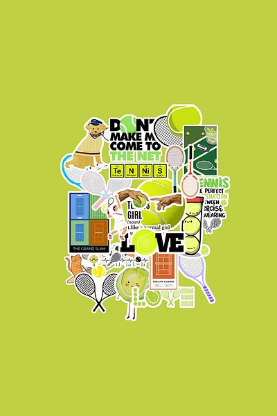 dadi ramba Tennis Sticker Pack -Bullet Journal - Agenda -Laptop Sticker Decal