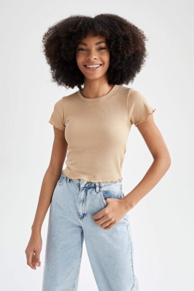 İKLİM LİFE Блуза с къс ръкав без яка