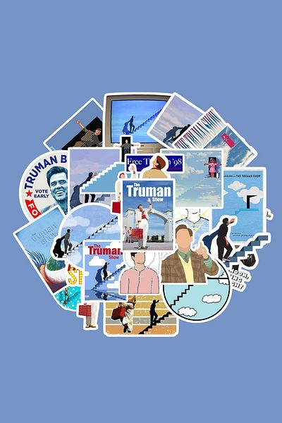 dadi ramba The Truman Show Sticker Pack -Bullet Journal - Agenda -Laptop Sticker Decal