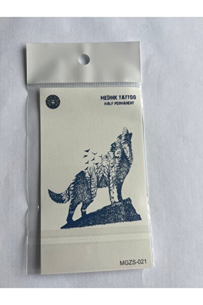 Airbrush Tattoo Heybet 4 Adet Minimal 11x8 cm 3 Hafta Kalıcı Yarı Kalıcı Geçici Dövme