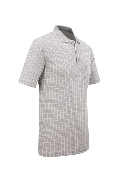 Çizgi Triko Ανδρικό μπλουζάκι Polo Neck Classic Fit με τσέπη - 5117