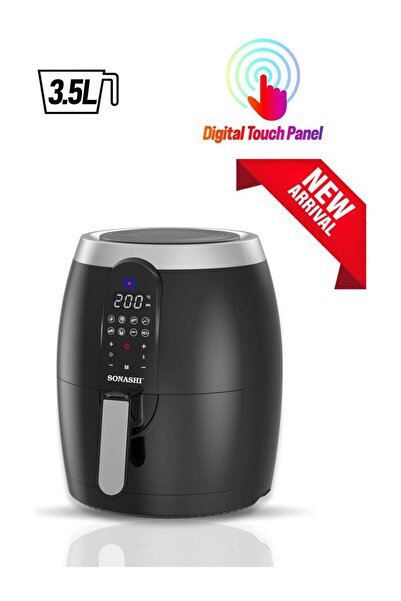 sonashi Digital Air Fryer With 3.5L Capacity | 8 Auto-Cook Menu Functions for...