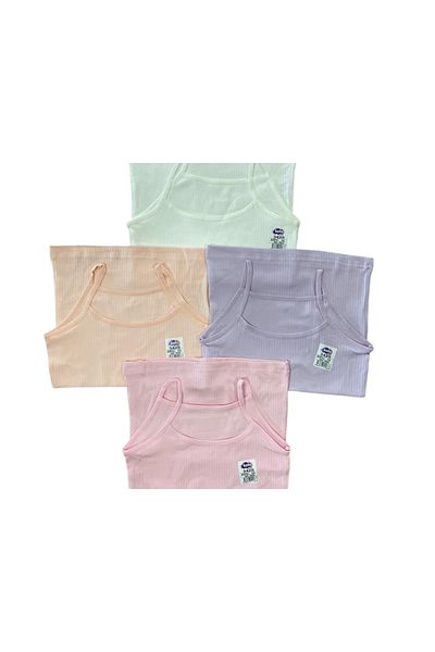 Tatty Underwear Kota Girl's Report Ribbed 4-Piece Undershirt