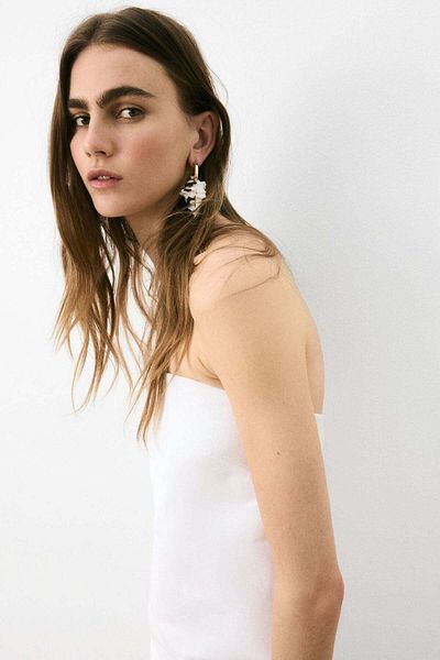 H&M Bead-embellished bandeau dress