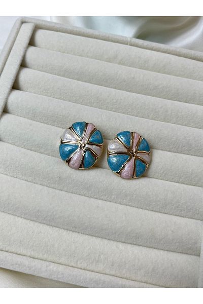 Orvix Accessories أزرق أبيض خمر المرأة اليومية الأقراط الصيف الأقراط مساء الأقراط هدية الأقراط