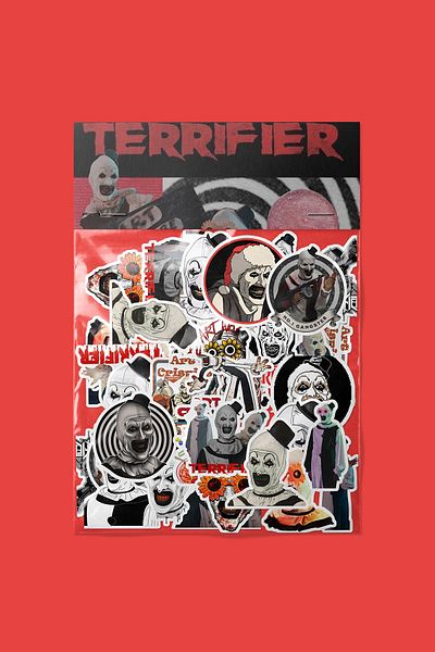 dadi ramba Terrifier Sticker Pack -Bullet Journal - Agenda -Laptop Sticker Decal