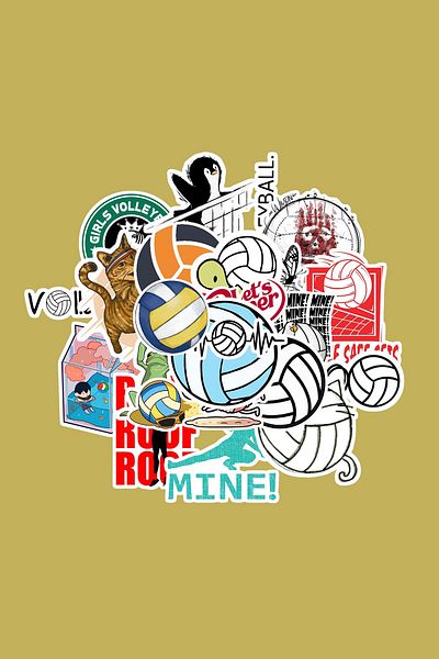 dadi ramba Volleyball Sticker Pack -Bullet Journal - Agenda -Laptop Sticker Decal
