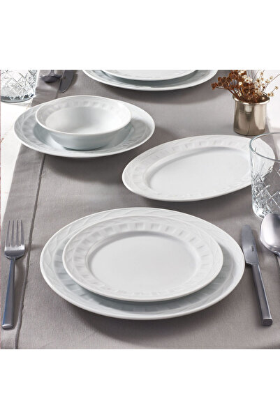 Güral Porselen Monet 26 Parça 6 Kişilik Yuvarlak Yemek Takımı