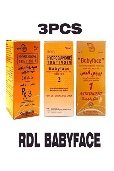 RDL مجموعة محلول بيبي فيس لمقاومة حب الشباب والبقع الداكنة من 3 عبوات 3x60ملل...