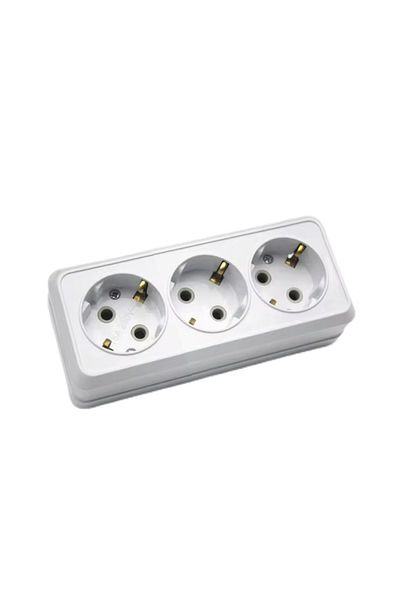 flores Cordless extension cord, white, 3 sockets